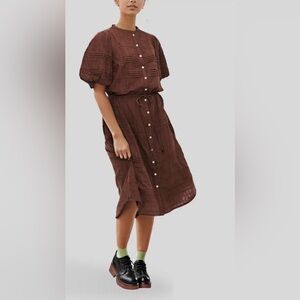 Saint Helena Rose Midi Dress‎ Size Small Embroidered